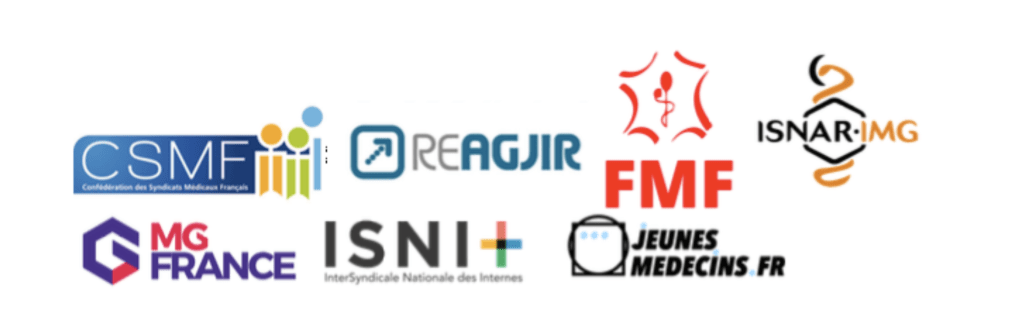 Image montrant l'ensemble des logos des structures syndicales participatives au communiqué de presse