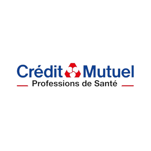 Logo de la banque Cr&eacute;dit Mutuel, branche d&eacute;di&eacute;e aux Professionnels de Sant&eacute;